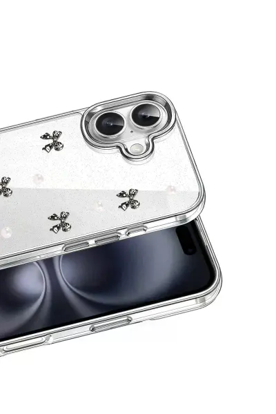 Apple iPhone 16 Fiyonk Desenli Kapak - Desen 8