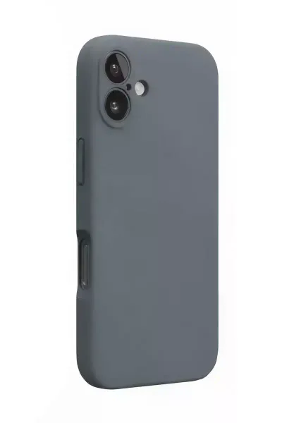 Apple iPhone 16 Plus Kılıf Nano içi Kadife Silikon - Gri