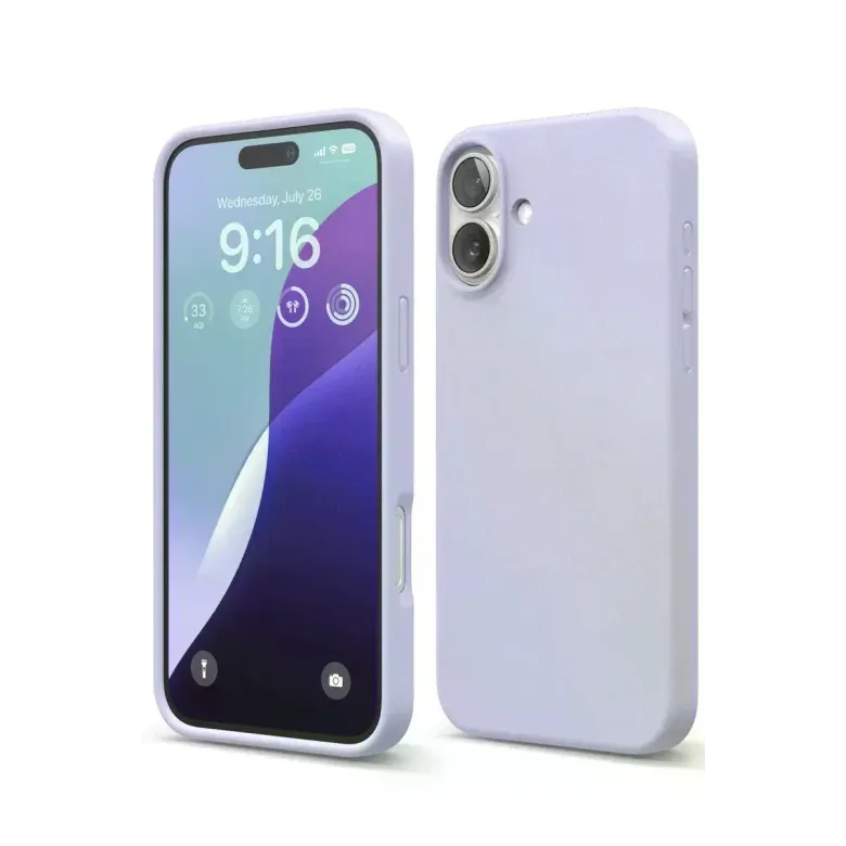 Apple iPhone 16 Plus Kılıf Nano içi Kadife Silikon - Lila