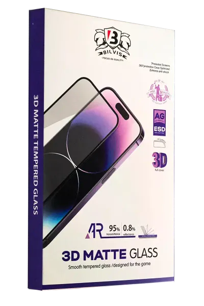 Apple iPhone 16 Pro Max Bilvis 3D Mat Cam Ekran Koruyucu
