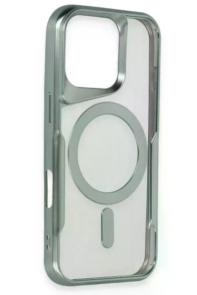 Apple iPhone 16 Pro Max Kılıf Boyi Magsafe Silikon Kapak - Kahverengi
