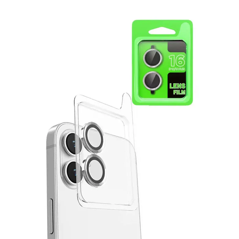 Apple iPhone 16 Raze Metal Kamera Lens - Beyaz