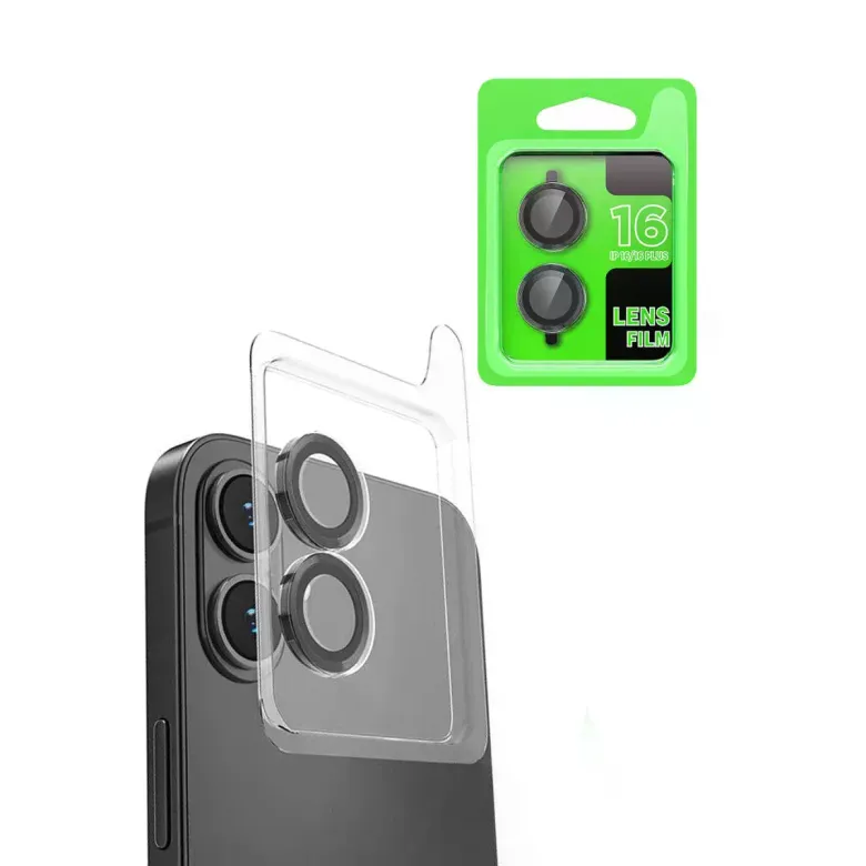 Apple iPhone 16 Raze Metal Kamera Lens - Siyah