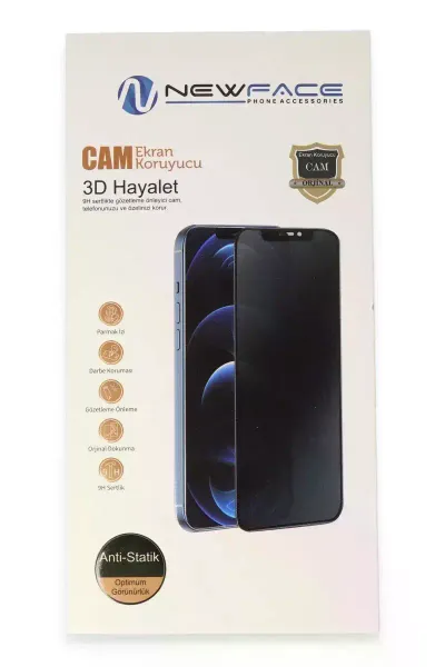 Apple iPhone 16E 3D Antistatik Hayalet Cam Ekran Koruyucu