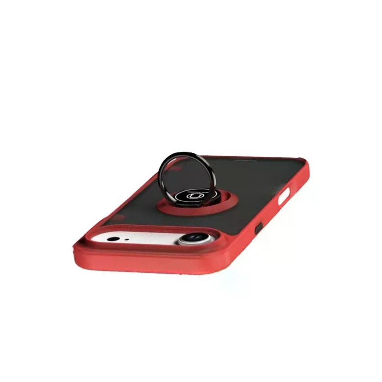 Apple İphone 17 Air Montreal Yüzüklü Silikon Kapak - Kırmızı