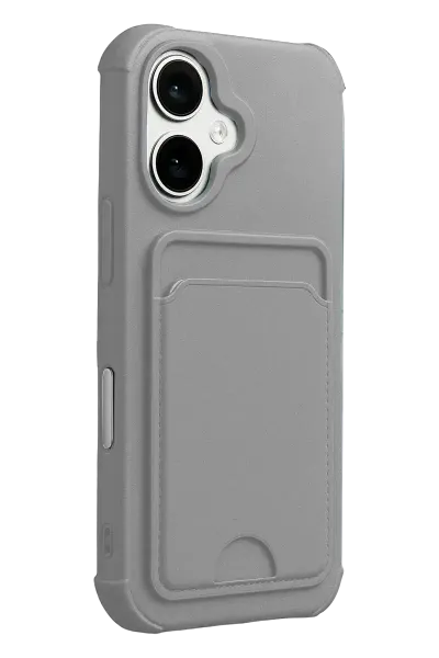 Apple iPhone 17 Kelvin Kartvizitli Silikon - Gri