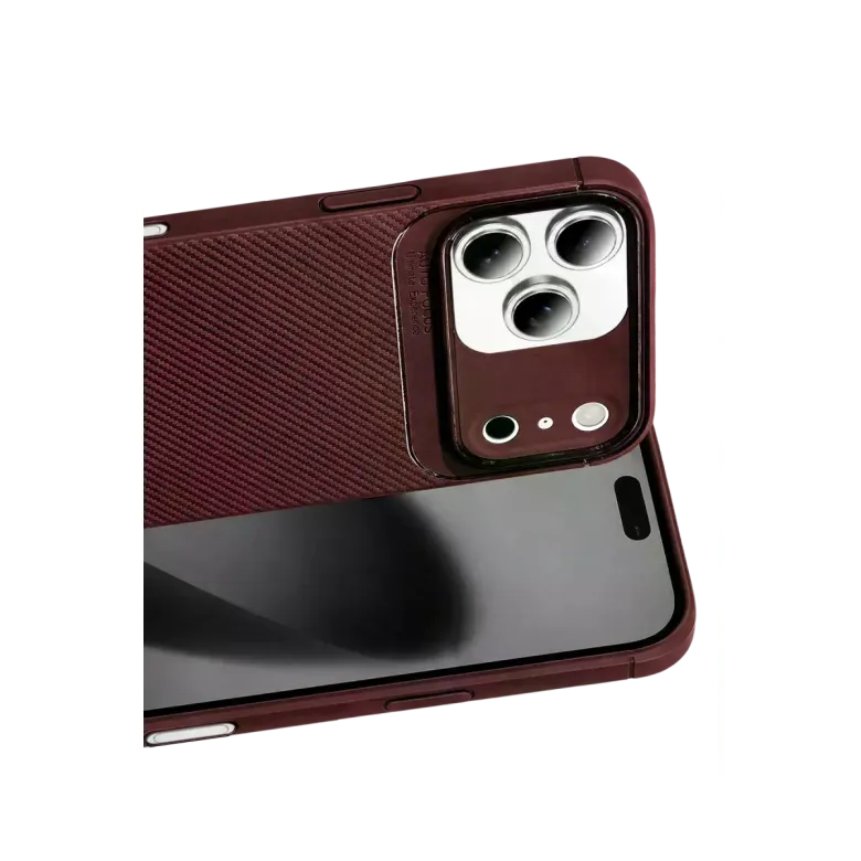 Apple İphone 17 Pro Auto Focus Karbon Kapak - Bordo