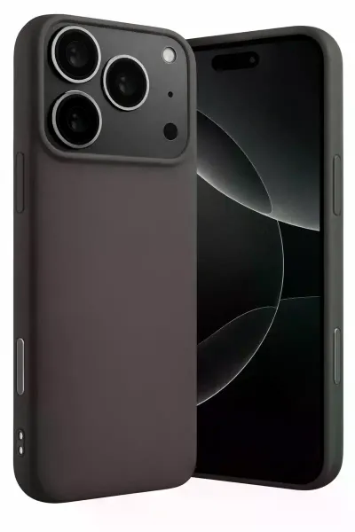 Apple iPhone 17 Pro Max Nano içi Kadife Silikon - Gri