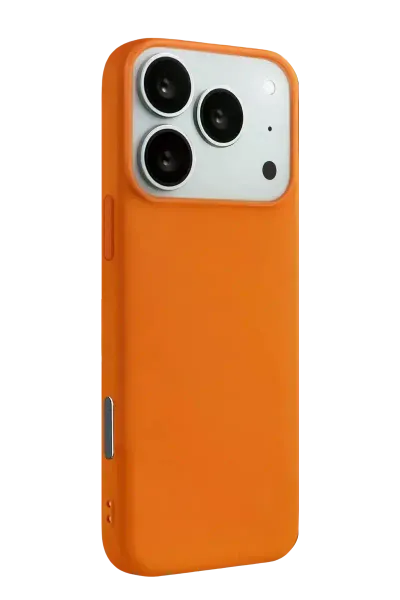 Apple iPhone 17 Pro Max Nano içi Kadife Silikon - Turuncu