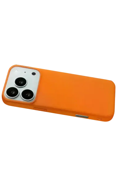 Apple iPhone 17 Pro Max Nano içi Kadife Silikon - Turuncu