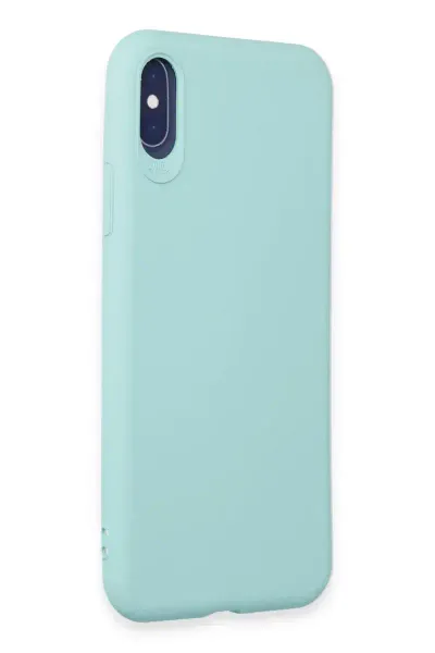 Apple iPhone X Kılıf First Silikon - Turkuaz
