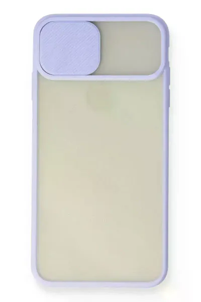 Apple iPhone XS Max Kılıf Palm Buzlu Kamera Sürgülü Silikon - Lila