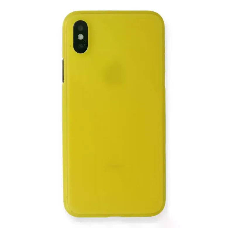 Apple iPhone XS Max Kılıf PP Ultra İnce Kapak - Sarı