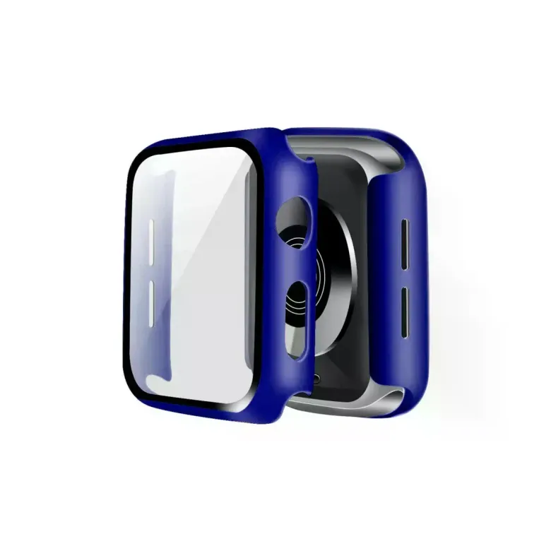 Apple Watch 38mm Camlı Kasa Ekran Koruyucu - Lacivert