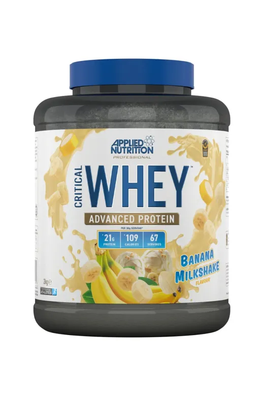 applied nutrition app8 Critical Whey Muz Aromalı Milkshake 2Kg Kas Gelişimi Ve Yüksek Destekleyici Protein Tozu