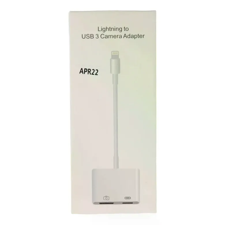 Apr22 Iphone Otg 2in1 - Beyaz