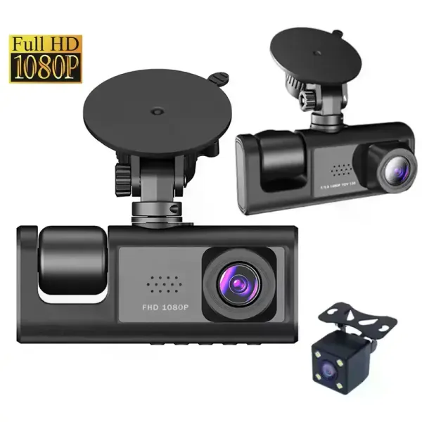 Araç Araba Kamerasi Black Box Traffic Recorder  3 Kameralı (4745)