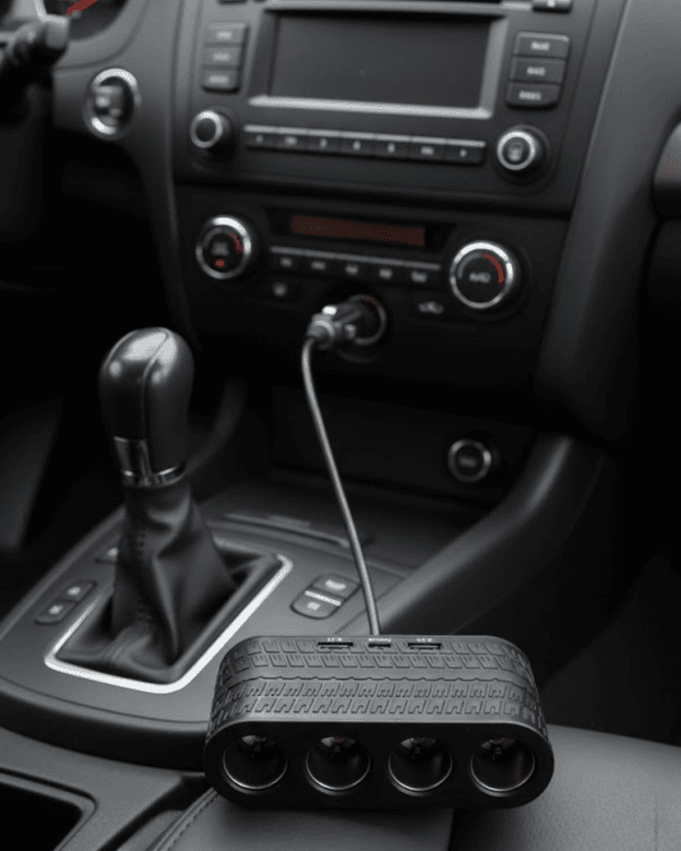 Araçlar İçin 4’lü Çakmak Çoklayıcı Type C USB ve Koruma Sistemli