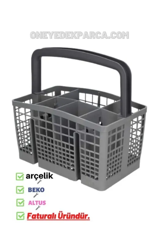 Arçelik ONE120360 6254 I Bulaşık Makinesi Kaşıklık Sepeti Gri Çatal Kaşık Sepeti
