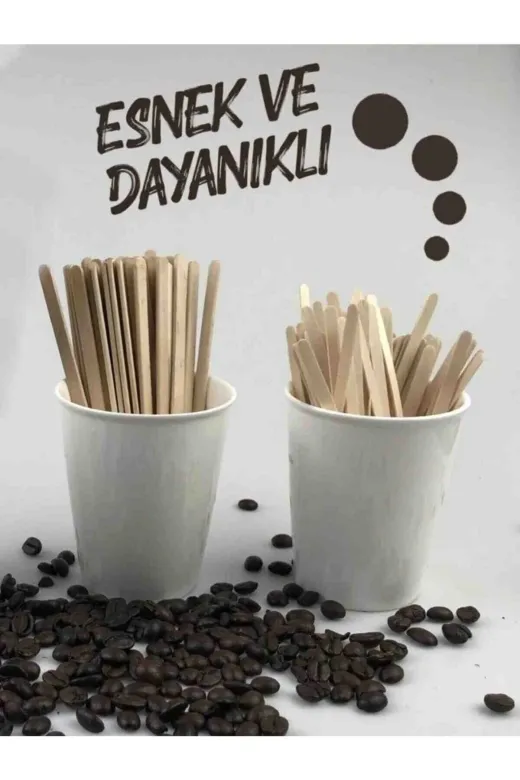 AREMED HCYLMZ7990 Ahşap Çay Kahve Karıştırıcı 400 Adet