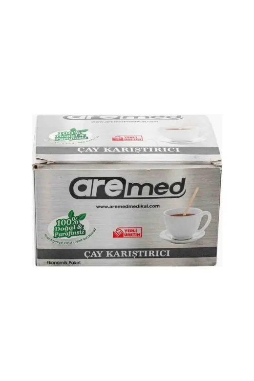 AREMED HCYLMZ7990 Ahşap Çay Kahve Karıştırıcı 400 Adet