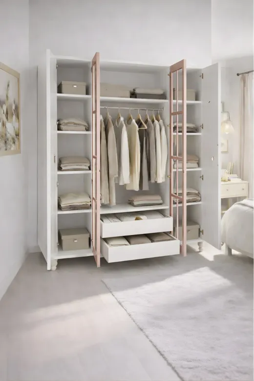 arionkids ARIONDLP111 Masal 4 Kapaklı Çekmeceli Dolap | %100 Mdf | Rehau Kapaklar | Ağaç Ayaklar | Fonksiyonel Ve Şık
