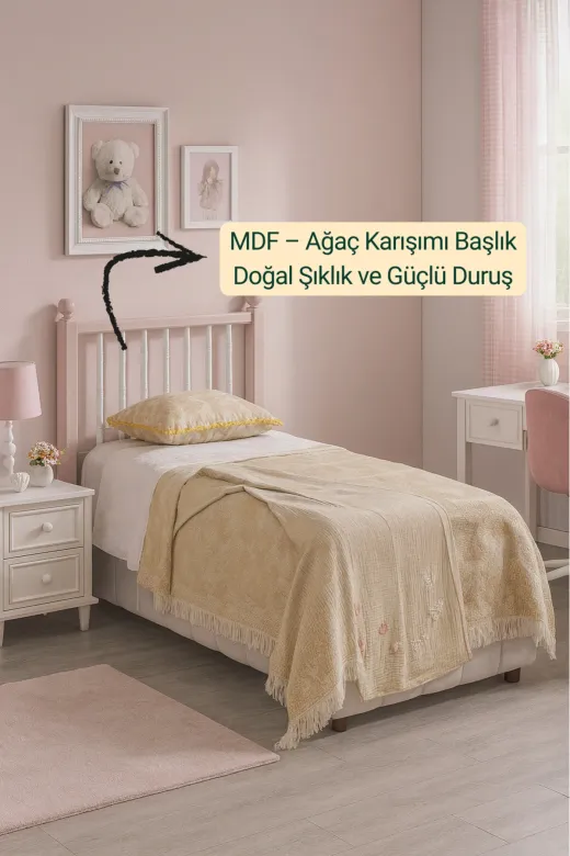 arionkids TYCC178C52898709A986BD000 Masal Mdf Başlık 120 Cm'lik Bazalar İçin 135 Cm Genişliğinde | Mdf-Ağaç Karışımı