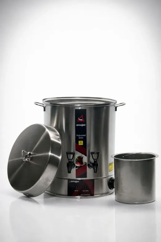 Armağan 250 Bardak Çay Otomatı Elektrikli Semaver Çay Makinesi Çift Musluk 2500W