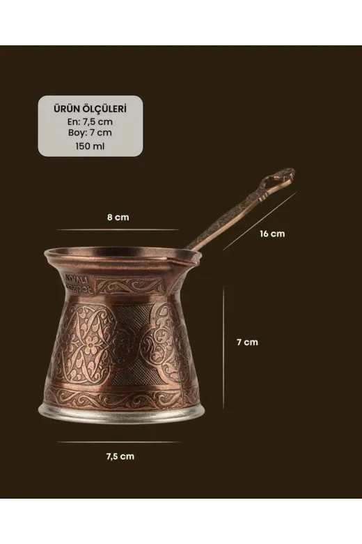 ArnaBella AYC6023 Cezpot Klasik 3 Kişilik Döküm Cezve İndüksiyon Ocaklara Uyumlu 150 Ml