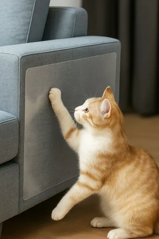 Arnee M1LMN01 Kedi Koltuk Tırmalama Koruyucu 20X50 Cm Şeffaf Yapışkanlı Mobilya Tırmalama Önleyici Koruma Bandı