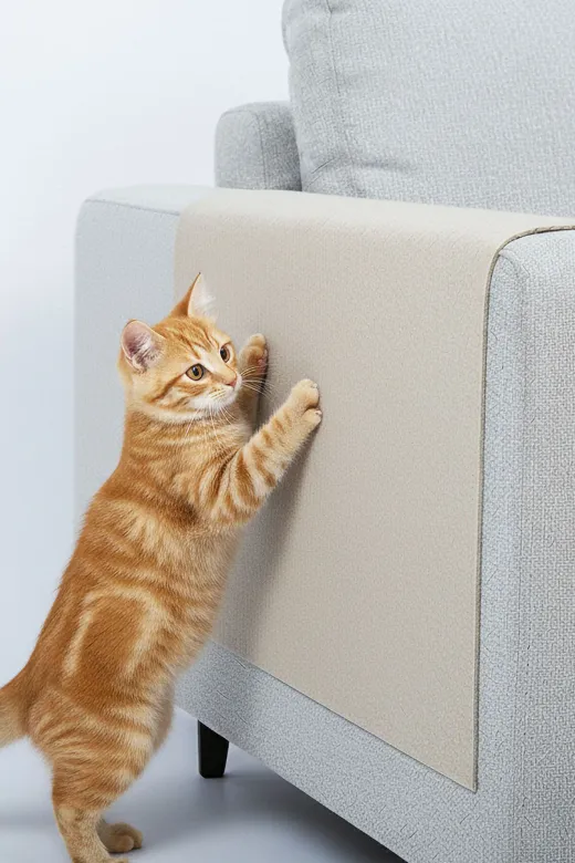 Arnee M1LMN012 20Adet Keçe Kedi Koltuk Tırmalama Koruyucu 40X50 Yapışkanlı Mobilya Tırmalama Önleyici Koruma Halısı