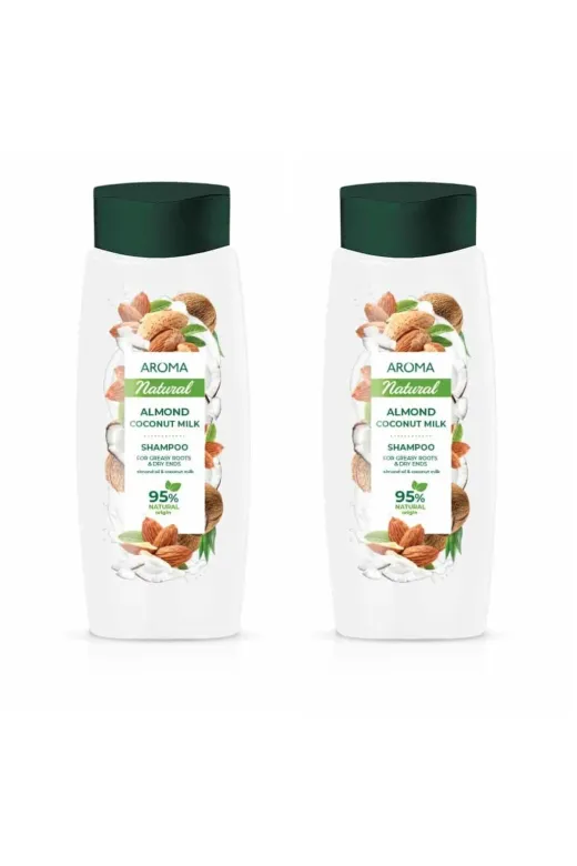 AROMA NATURAL 9433 Şampuan Almond Coconut Milk  2 X 400 Ml