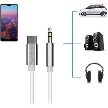 ARS-AU07 Auris Type-C Aux 3.5Mm Çevirici Kablo Araç Müzik Ses  Dönüştürücü