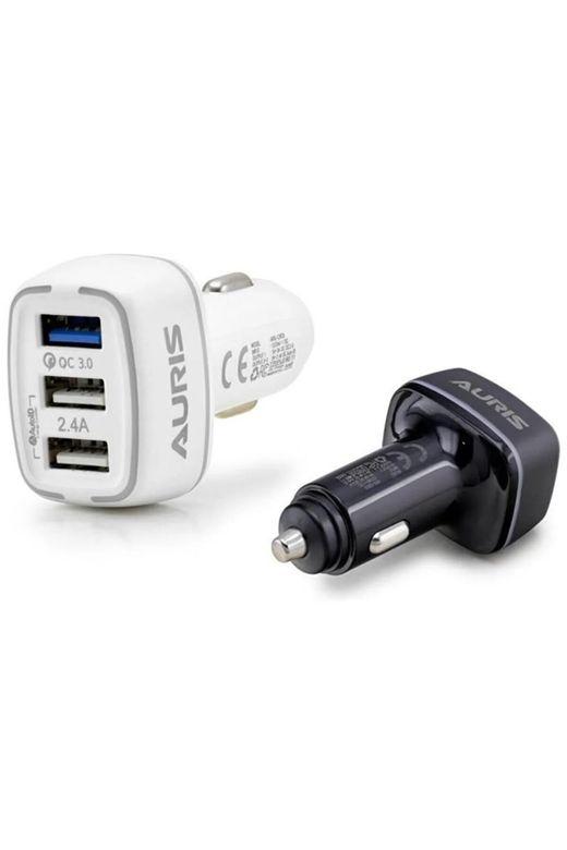 Ars-cr05 Auris Araç Şarj Cihazı Oto Çakmaklık Şarj Aleti 3 Port Usb Hızlı Şarj 5.4 A 30W Qc