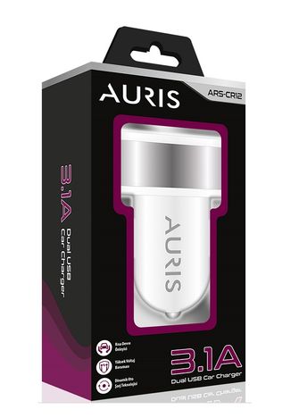 Ars-Cr124 Auris Ars-Cr12 3.1A 2Xusb Çift Girişli Oto Kafa Şarj Başlık