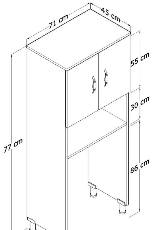 ARS TAŞ ÇAMSMAK04 Çamaşır Makınası Dolabı Mdf.