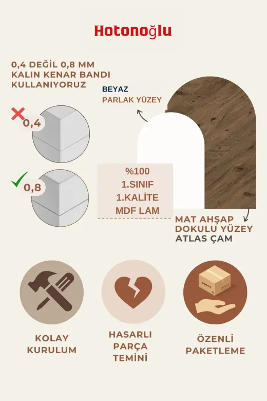 ARS TAŞ ÇAMSMAK06 Çamaşır Makinası Alt Dolabı Mdf Çam Desen