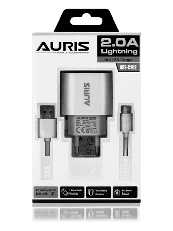 ARSCH12 Auris Ars-Ch12 Lightning Set 1,8A Telefon Şarj Cihazı