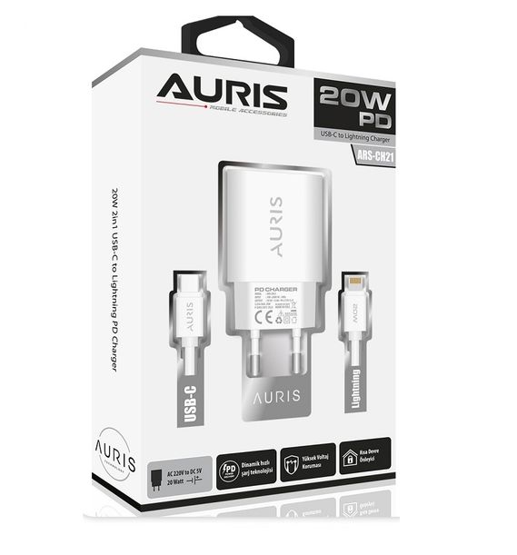 ArsCH21 Auris Ars-Ch21 20W Usb-C'den Lightning Pd Şarj Cihazı