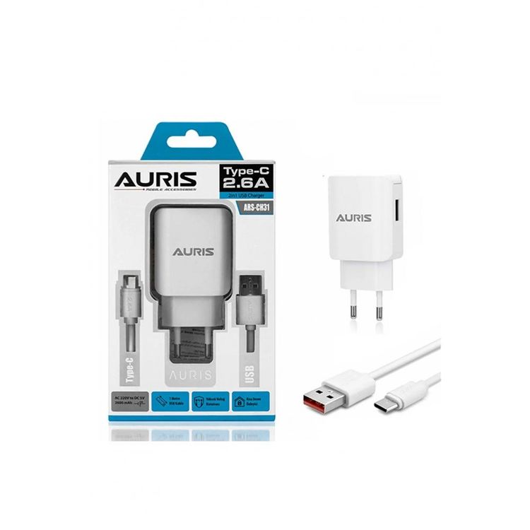 ArsCh31 Auris Ars-Ch31 Type-C Set 2.6A Şarj Cihazı