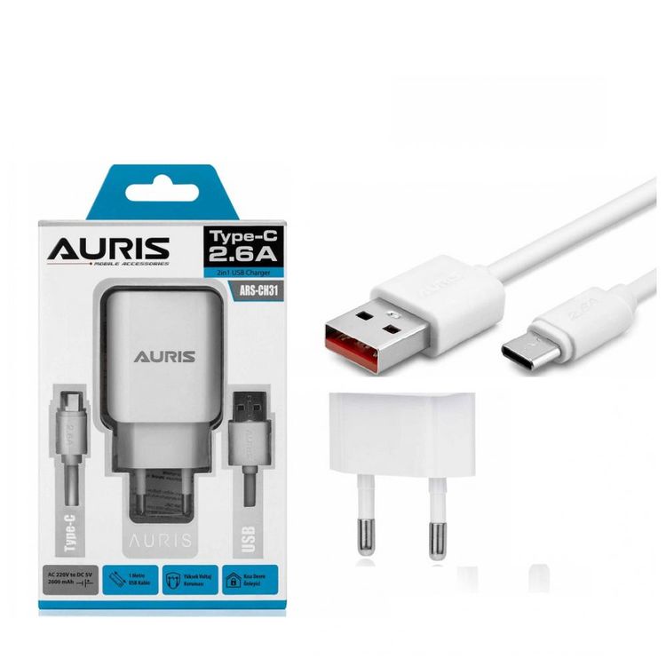 ArsCh31 Auris Ars-Ch31 Type-C Set 2.6A Şarj Cihazı