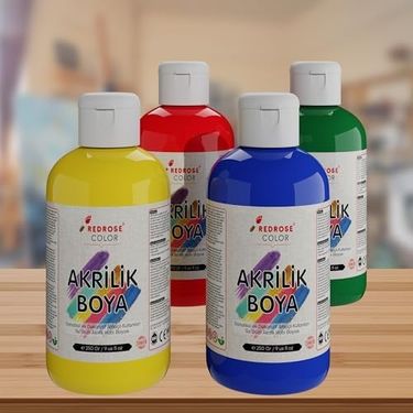 ART 131557546 Ana Renkler Akrilik Boya 4&apos Lü Set 4X250Gr
