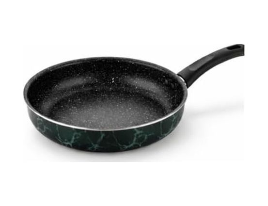 ART 57855210127129780184975 30 Cm Teflon Tava, Yapışmaz Yüzey, Homojen Isı Dağılımı, Ergonomik Sap, Yeşil Mermer Desen Açık Bakır