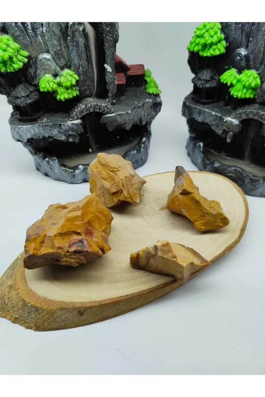 ART LİFE DOĞALTAŞ Natural Stones ART LİFE DOĞALTAŞ Natural Stones 300342 Sarı Jasper Ham Doğal Taş Kaya (Sertifikalı)