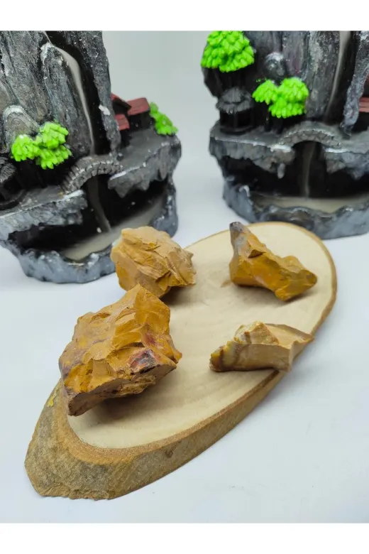 ART LİFE DOĞALTAŞ Natural Stones ART LİFE DOĞALTAŞ Natural Stones 300342 Sarı Jasper Ham Doğal Taş Kaya (Sertifikalı)