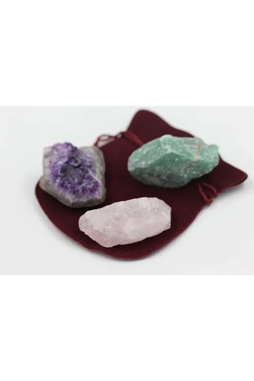 ART LİFE DOĞALTAŞ Natural Stones ART LİFE DOĞALTAŞ Natural Stones 300409 Ametist - Aventurin - Pembe Kuvars Doğal Taş Ham Kütle (30/45 Gr) (Sertifikalı)