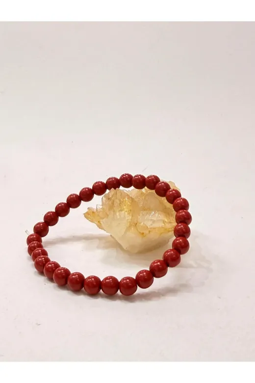 ART LİFE DOĞALTAŞ Natural Stones ART LİFE DOĞALTAŞ Natural Stones 300158 Zinobar (Zinober) Doğaltaş Bileklik (6Mm)