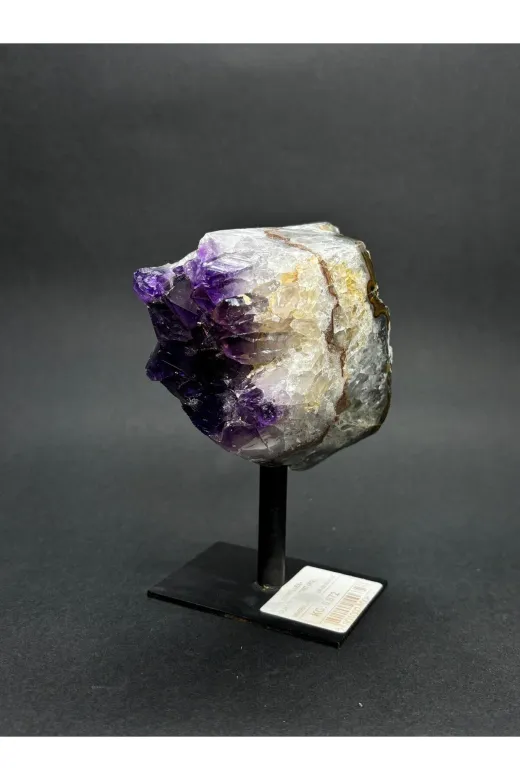 ART LİFE DOĞALTAŞ Natural Stones ART LİFE DOĞALTAŞ Natural Stones 300209 Brezilya Ametist Doğaltaş Siyah Demir Stantli