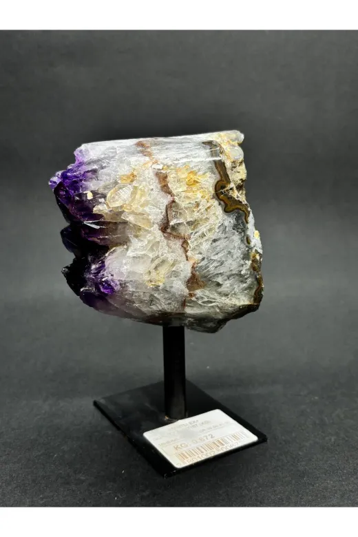ART LİFE DOĞALTAŞ Natural Stones ART LİFE DOĞALTAŞ Natural Stones 300209 Brezilya Ametist Doğaltaş Siyah Demir Stantli