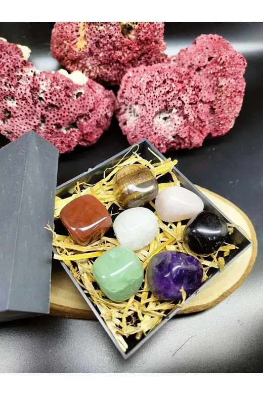 ART LİFE DOĞALTAŞ Natural Stones ART LİFE DOĞALTAŞ Natural Stones 300453 Büyük Boy Çakra Taşı Seti Özel (Sertifikalı) (7Adet)